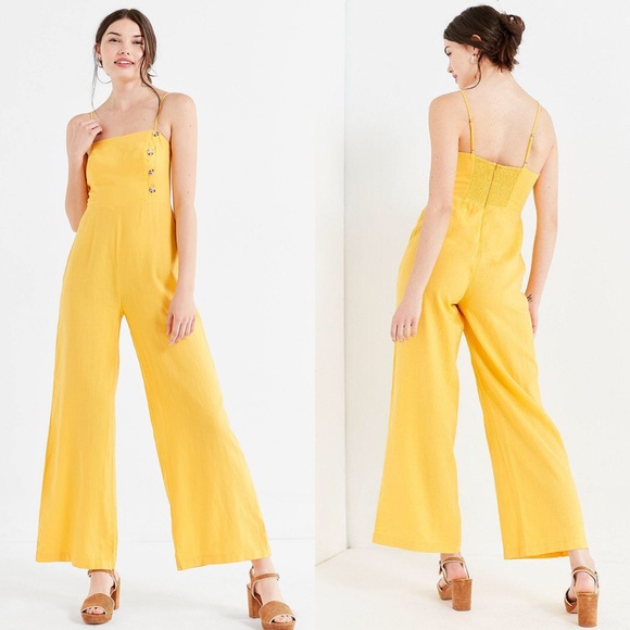 Urban Outfitters Pants - Urban Outfitters  Buttoned Wide Leg Jumpsuit